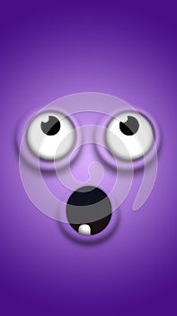 Lila emoji face design wallpaper photo