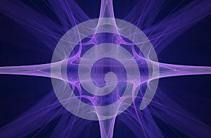 Lilac abstract space symbol in the form of a star with four rays for use in computer graphics and design in games