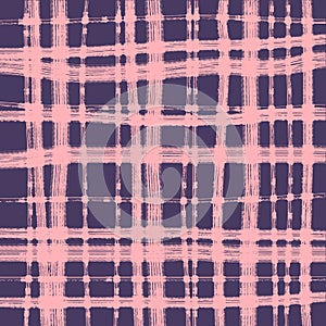 lilac abstract vector pattern in a cage irregular lines vertical and horizontal brush strokes