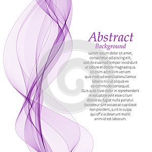 Lilac abstract wave. vector template. presentation template. eps 10