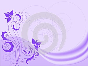 Lilac background with swirls