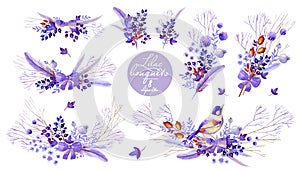 Lilac bouquet cliparts