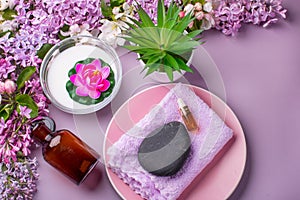 Lilac composition for spas and Wellness centers