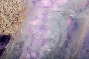 Lilac fluorite texture closeup