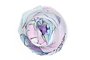 A lilac silk scarf associated rose