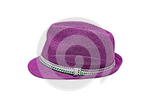 Lilac vintage straw children hat fasion.