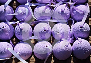 lilac violet eastereggs spring holiday ornament decoration celebration season craft