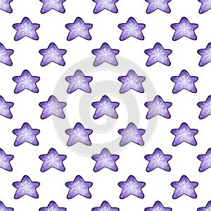 Lilac watercolor stars pattern