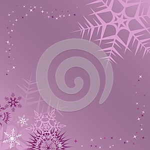 Lilac winter frame. Vector illustration