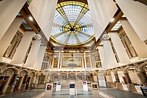 LILLE: Chamber of commerce, interiror hall. France