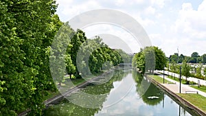 Lille, city in France. River.