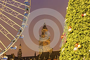 Lille in France during Christmas