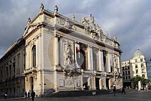 Opera building on Place de Theatre in Lille, France