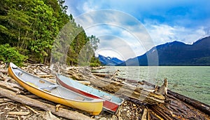 At Lillooet Lake at Pemberton British Columbia photo