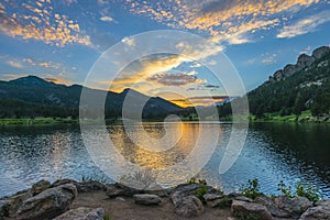 Lilly Lake at Sunset - Colorado