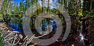 Panorama of LillÃÂ¥n river at Torup, Sweden