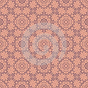 Lily flower cluster seamless pattern background in light pink