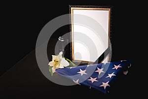 Lily, mirror, ashes and american flag