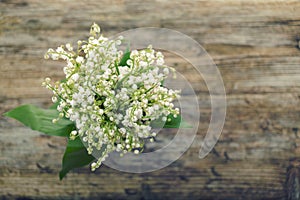 Lily of the valley wooden table