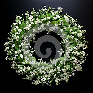 Lily Of The Valley Wreath: A Stunning Hasselblad H6d-400c Stock Photo
