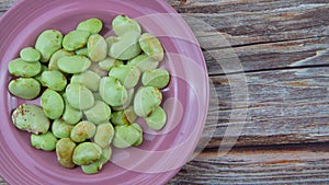 Lima bean on the plate