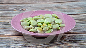 Lima bean on the plate