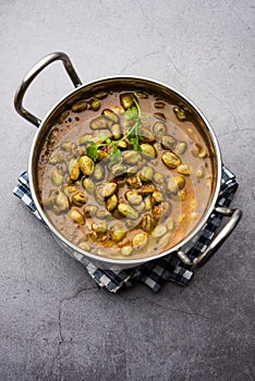 Lima Beans curry or Pavta Bhaji or sabzi, Indian food