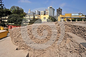 Lima, Peru - Huallamarca, the inca pyramid in Lima\'s Huaca, Peru photo