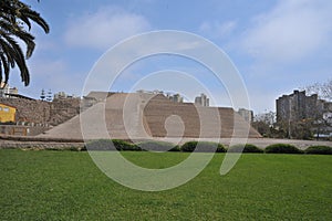 Lima, Peru Huallamarca, the inca pyramid in Lima\'s Huaca, Peru photo