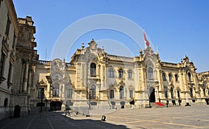Lima, Peru: Government Palace, Residence of the President, known as Casa de Pizarro in the Historic Center of Lima, UNESCO World