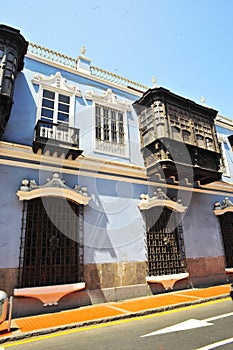 Lima Peru historic building of Garcilazo de la Vega,