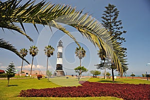 Lima Peru lighthouse Marina in Miraflores district