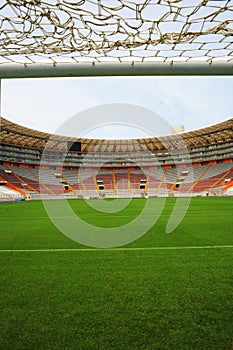 Lima Peru,new architecture of the field foodball soccer stadium- called national stadium