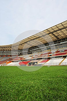Lima Peru,new architecture of the field foodball soccer stadium- called national stadium photo
