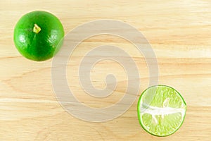 Lime on chopping block