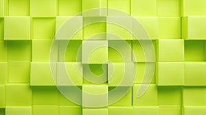 Lime Cubes Wall Background, abstract illustration