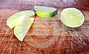 lime cut on a wood chipper photo