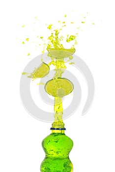 Lime drink splash