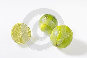 Lime in front of white background