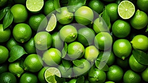 Lime fruit background. Lots of fresh green limes like at the farmer\'s market. Fruit background. Healthcare concept