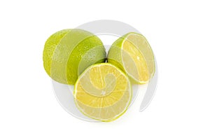 Lime fruit isolated on white