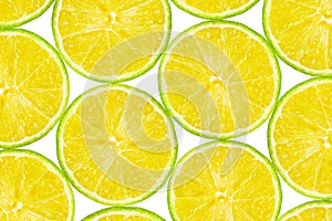 Lime fruit slices