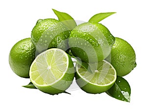 Lime Fruit on white background