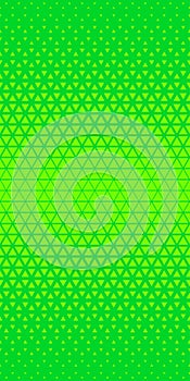 Lime green halftone triangles pattern. Abstract geometric gradient background. Vector illustration