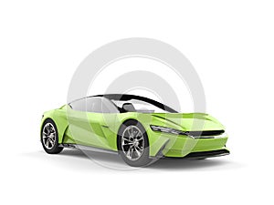 Lime green modern electric fast luxury car