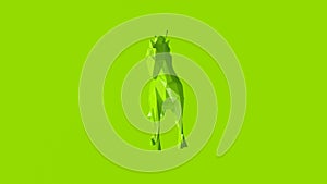 Lime Green Polygon Horse