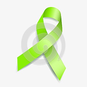 Lime green ribbon awareness photo