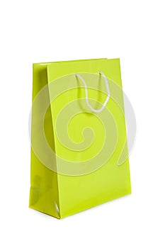 Lime green shopping bag