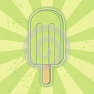 Lime ice cream stick