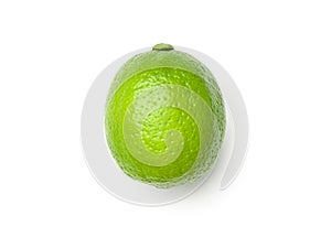 Lime isolated on white. Top view